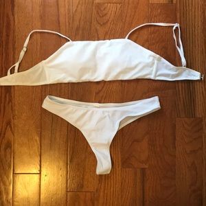 White thong bikini